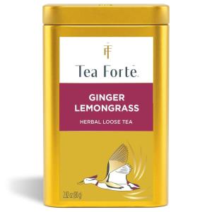 imageTea Forte Pink Papaya Nectar Premium Loose Leaf CaffeineFree Herbal Tea Blend Canister Makes 3550 CupsGinger Lemongrass