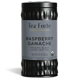 imageTea Forte Black Lychee Premium Loose Leaf Caffeinated Black Tea Blend Blend Canister Makes 3550 CupsRaspberry Ganache