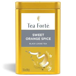 imageTea Forte Black Lychee Premium Loose Leaf Caffeinated Black Tea Blend Blend Canister Makes 3550 CupsSweet Orange Spice