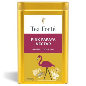 imageTea Forte African Solstice Premium Loose Leaf CaffeineFree Herbal Tea Blend Canister Makes 3550 CupsPink Papaya Nectar