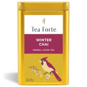 imageTea Forte African Solstice Premium Loose Leaf CaffeineFree Herbal Tea Blend Canister Makes 3550 CupsWinter Chai