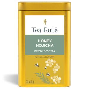 imageTea Forte Cherry Blossom Premium Loose Leaf Caffeinated Green Tea Blend Canister Makes 3550 CupsHoney Hojicha