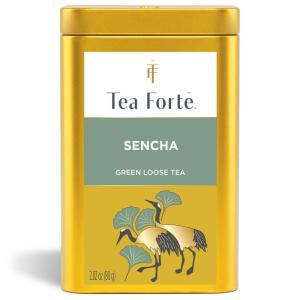imageTea Forte Cherry Blossom Premium Loose Leaf Caffeinated Green Tea Blend Canister Makes 3550 CupsSencha