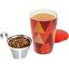 imageTea Forte DoubleWalled Ceramic Kati Cup Removable Stainless Steel Infuser Basket and Lid Steeps 12 oz Loose Leaf Tea Dishwasher ampamp Microwave Safe Warming JoyWarming Joy