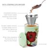 imageTea Forte DoubleWalled Ceramic Kati Cup Removable Stainless Steel Infuser Basket and Lid Steeps 12 oz Loose Leaf Tea Dishwasher ampamp Microwave Safe Warming JoyFleur