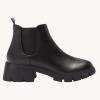 imageJuliet Holy Boys Girls Ankle Boots Platform Chunky Block Heel Slip On Lug Sole Chelsea Booties for Toddler Little Big KidBlack