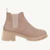 imageJuliet Holy Boys Girls Ankle Boots Platform Chunky Block Heel Slip On Lug Sole Chelsea Booties for Toddler Little Big KidCamel Beige