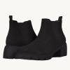 imageJuliet Holy Boys Girls Ankle Boots Platform Chunky Block Heel Slip On Lug Sole Chelsea Booties for Toddler Little Big KidCool Black