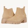 imageJuliet Holy Boys Girls Ankle Boots Platform Chunky Block Heel Slip On Lug Sole Chelsea Booties for Toddler Little Big KidKhaki
