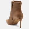 imageJuliet Holy Womens Ankle Boots Pointed Toe Side Zipper Heeled Booties Party Dress Stiletto BootsCamel