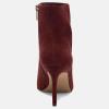 imageJuliet Holy Womens Ankle Boots Pointed Toe Side Zipper Heeled Booties Party Dress Stiletto BootsDark Brown