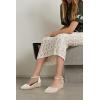 imageJuliet Holy Womens Espadrilles Sandals Closed Toe Platform Ankle Strap Casual Summer WedgesStyle 1 Beige