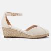 imageJuliet Holy Womens Espadrilles Sandals Closed Toe Platform Ankle Strap Casual Summer WedgesStyle 1 Beige