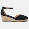imageJuliet Holy Womens Espadrilles Sandals Closed Toe Platform Ankle Strap Casual Summer WedgesStyle 1 Black