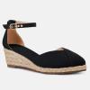 imageJuliet Holy Womens Espadrilles Sandals Closed Toe Platform Ankle Strap Casual Summer WedgesStyle 1 Black
