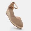 imageJuliet Holy Womens Espadrilles Sandals Closed Toe Platform Ankle Strap Casual Summer WedgesStyle 1 Light Brown