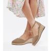 imageJuliet Holy Womens Espadrilles Sandals Closed Toe Platform Ankle Strap Casual Summer WedgesStyle 1 Light Brown