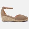 imageJuliet Holy Womens Espadrilles Sandals Closed Toe Platform Ankle Strap Casual Summer WedgesStyle 1 Light Brown