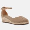 imageJuliet Holy Womens Espadrilles Sandals Closed Toe Platform Ankle Strap Casual Summer WedgesStyle 1 Light Brown