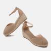 imageJuliet Holy Womens Espadrilles Sandals Closed Toe Platform Ankle Strap Casual Summer WedgesStyle 1 Light Brown