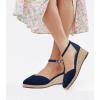 imageJuliet Holy Womens Espadrilles Sandals Closed Toe Platform Ankle Strap Casual Summer WedgesStyle 1 Navy