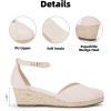 imageJuliet Holy Womens Espadrilles Sandals Closed Toe Platform Ankle Strap Casual Summer WedgesStyle 1 Nude