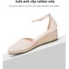 imageJuliet Holy Womens Espadrilles Sandals Closed Toe Platform Ankle Strap Casual Summer WedgesStyle 1 Nude