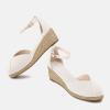 imageJuliet Holy Womens Espadrilles Sandals Closed Toe Platform Ankle Strap Casual Summer WedgesStyle 1 White
