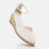 imageJuliet Holy Womens Espadrilles Sandals Closed Toe Platform Ankle Strap Casual Summer WedgesStyle 1 White