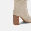 imageJuliet Holy Womens Knee High Boots Chunky High Heel Square Toe Side Zipper Wide Calf BootBeige