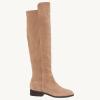imageJuliet Holy Womens Knee High Boots Round Toe Chunky Block Heels Suede Fashion Winter BootiesBlush Camel