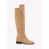 imageJuliet Holy Womens Knee High Boots Round Toe Chunky Block Heels Suede Fashion Winter BootiesLight Brown
