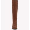imageJuliet Holy Womens Knee High Boots Round Toe Chunky Block Heels Suede Fashion Winter BootiesRedBrown