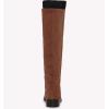 imageJuliet Holy Womens Knee High Boots Round Toe Chunky Block Heels Suede Fashion Winter BootiesRedBrown