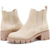 imageJuliet Holy Womens Lug Sole Platform Ankle Booties Chelsea Slip on Chunky Block Heel Leather Combat BootsNude