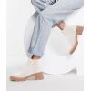 imageJuliet Holy Womens Lug Sole Platform Ankle Booties Chelsea Slip on Chunky Block Heel Leather Combat BootsWhite