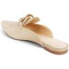 imageJuliet Holy Womens Mules Flats Pointed Toe Backless Loafers Slip on Metal Chain SlidesBeige Yellow