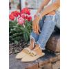 imageJuliet Holy Womens Mules Flats Pointed Toe Backless Loafers Slip on Metal Chain SlidesBeige Yellow