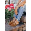imageJuliet Holy Womens Mules Flats Pointed Toe Backless Loafers Slip on Metal Chain SlidesBrown