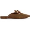 imageJuliet Holy Womens Mules Flats Pointed Toe Backless Loafers Slip on Metal Chain SlidesCoffee