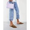 imageJuliet Holy Womens Mules Flats Pointed Toe Backless Loafers Slip on Metal Chain SlidesCoffee