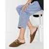 imageJuliet Holy Womens Mules Flats Pointed Toe Backless Loafers Slip on Metal Chain SlidesCoffee