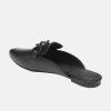 imageJuliet Holy Womens Mules Flats Pointed Toe Backless Loafers Slip on Metal Chain SlidesPlastic Chainblack