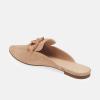 imageJuliet Holy Womens Mules Flats Pointed Toe Backless Loafers Slip on Metal Chain SlidesPlastic Chainblush Camel