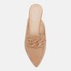 imageJuliet Holy Womens Mules Flats Pointed Toe Backless Loafers Slip on Metal Chain SlidesPlastic Chainblush Camel