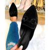 imageJuliet Holy Womens Mules Flats Pointed Toe Backless Loafers Slip on Metal Chain SlidesPlastic Chaincool Black
