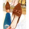 imageJuliet Holy Womens Mules Flats Pointed Toe Backless Loafers Slip on Metal Chain SlidesPlastic Chaindark Brown