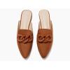 imageJuliet Holy Womens Mules Flats Pointed Toe Backless Loafers Slip on Metal Chain SlidesPlastic Chaindark Brown