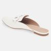 imageJuliet Holy Womens Mules Flats Pointed Toe Backless Loafers Slip on Metal Chain SlidesPlastic Chainivory