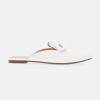 imageJuliet Holy Womens Mules Flats Pointed Toe Backless Loafers Slip on Metal Chain SlidesPlastic Chainivory
